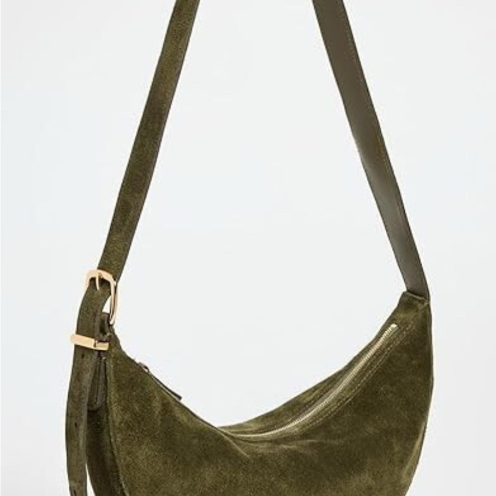 Madewell - Olive Green Suede Shoulder Bag